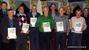 ie Feuerwehr Siebnach hat Ehrenmitglieder ernannt (von links):, Franz Sirch, Manfred Walter, Anton Wiedemann, Stefan Fischer, Roland Scherbaum, Johann Sirch, Max Nuscheler und Anton Klein.