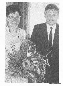 Die Jubilarin mit Bürgermeister Fehle