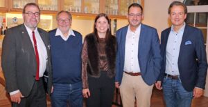 Bei der Ortshauptversammlung der CSU Ettringen kamen Bürgermeister Robert Sturm, der Ortsvorsitzende Ulrich Plukas, Landratskandidatin Verena Winter, Bürgermeisterkandidat Roland Wagner und der Landtagsabgeordnete Peter Wachler zu Wort. Foto: Marcus Barnstorf