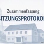 Sitzungsprotokoll des Gemeinderates
